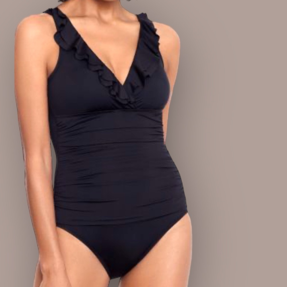 Beach club ruffle one-piece Ralph Lauren swimsuit